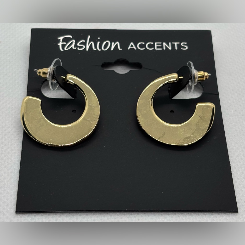 Fashion Accents Gold Hoop Earrings